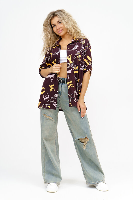 Натали Рубашка 580044 36806 коричневый