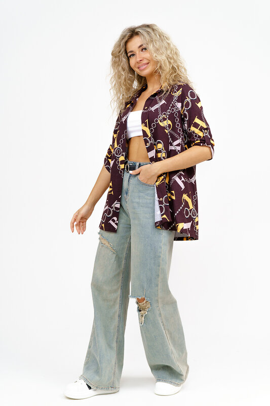 Натали Рубашка 580044 36806 коричневый