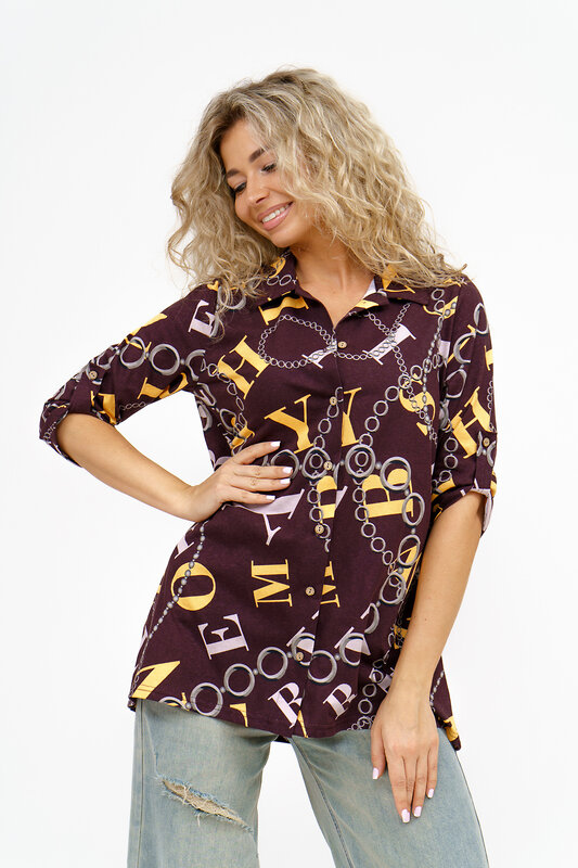 Натали Рубашка 580044 36806 коричневый