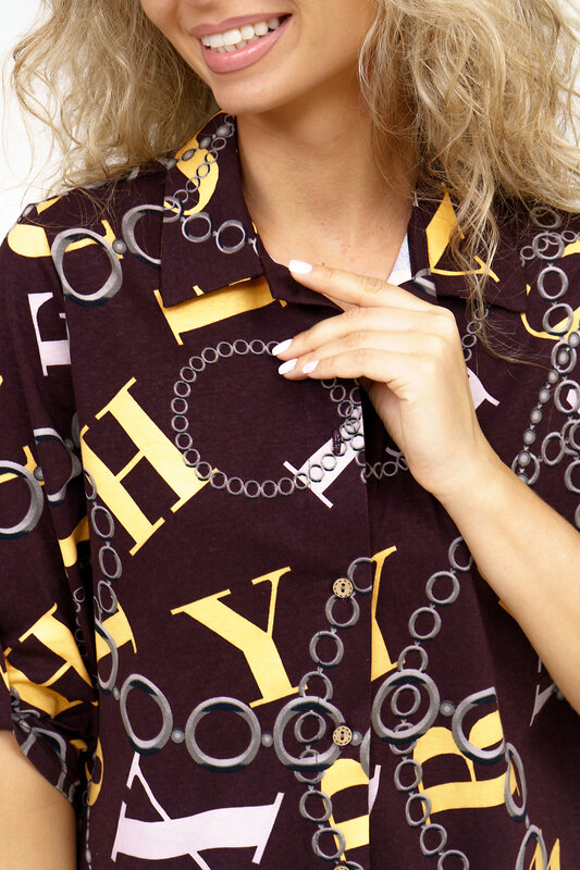 Натали Рубашка 580044 36806 коричневый