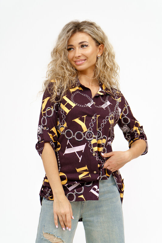 Натали Рубашка 580044 36806 коричневый