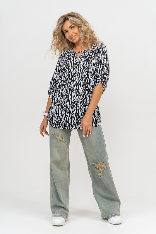 Натали Туника 580047 36805 черно-белый