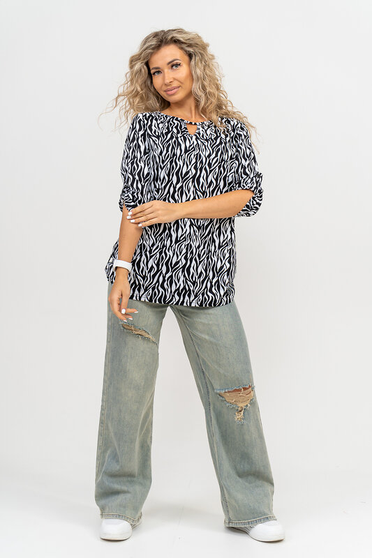 Натали Туника 580047 36805 черно-белый