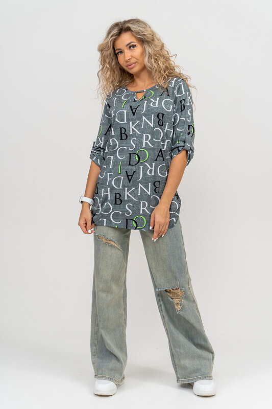 Натали Туника 580051 36800 серо-зеленый