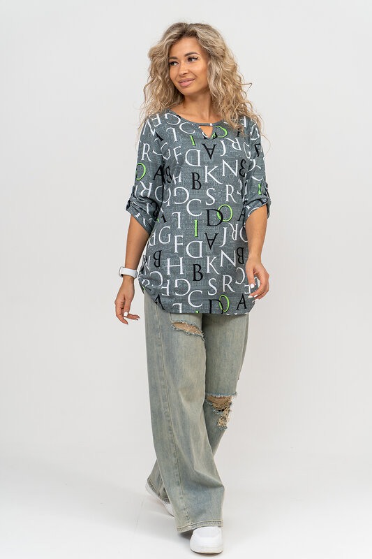 Натали Туника 580051 36800 серо-зеленый