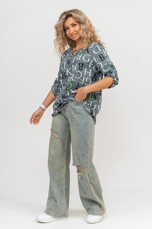 Натали Туника 580051 36800 серо-зеленый