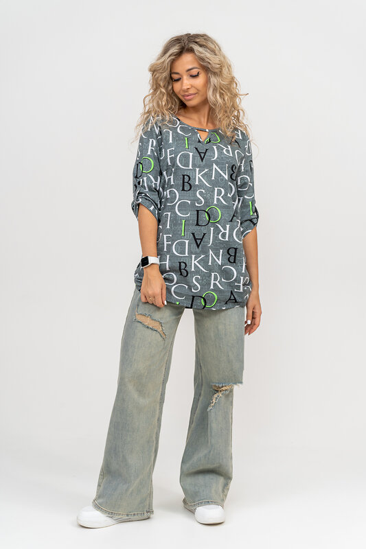 Натали Туника 580051 36800 серо-зеленый