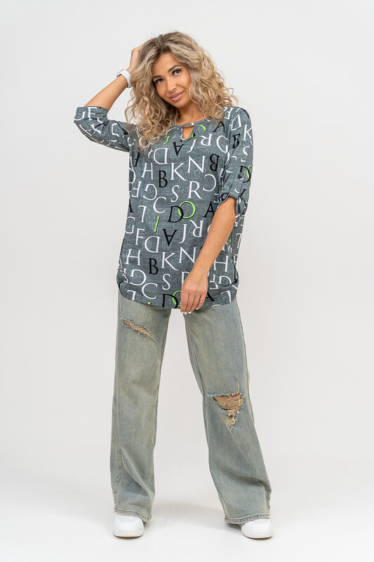 Натали Туника 580051 36800 серо-зеленый