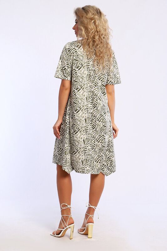 Натали Платье 580052 13241 бело-зеленый