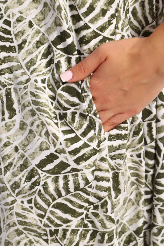 Натали Платье 580052 13241 бело-зеленый