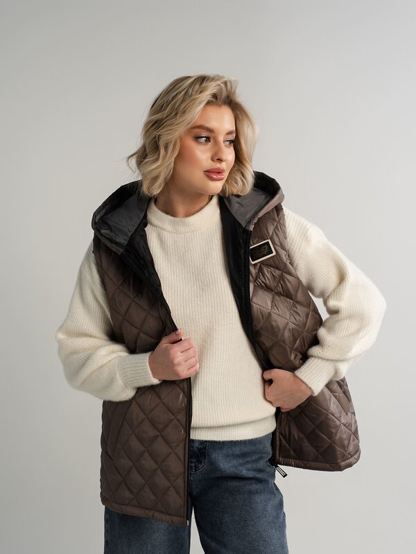 LT Collection Жилет 580066 Б14632-18М коричневый