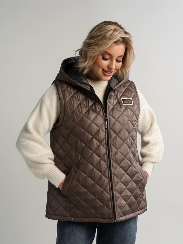 LT Collection Жилет 580066 Б14632-18М коричневый