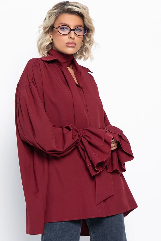 LT Collection Блуза 580067 Б14949-5М бордовый