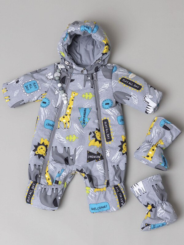 BATIK Комбинезон 580190 0262-26в-1 Джунгли серый