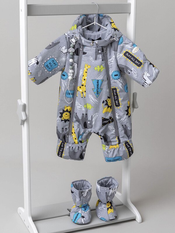 BATIK Комбинезон 580190 0262-26в-1 Джунгли серый