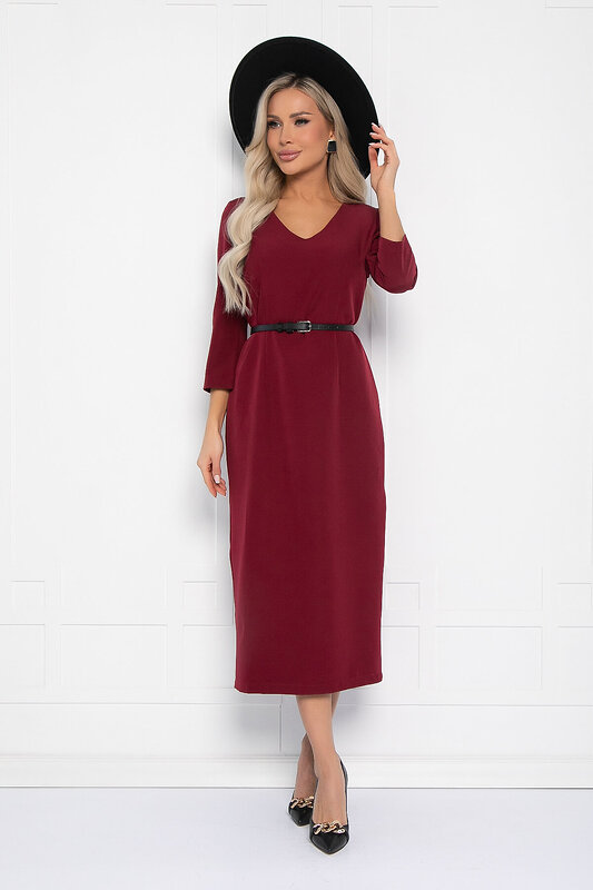 LT Collection Платье 463794 П11652 бордовый
