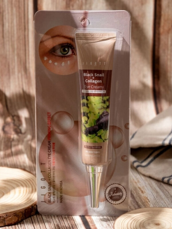 Jigott Крем для кожи вокруг глаз с коллагеном и экстрактом черной улитки / Black snail + Collagen Eye Cream, 40 мл 580285 28373 