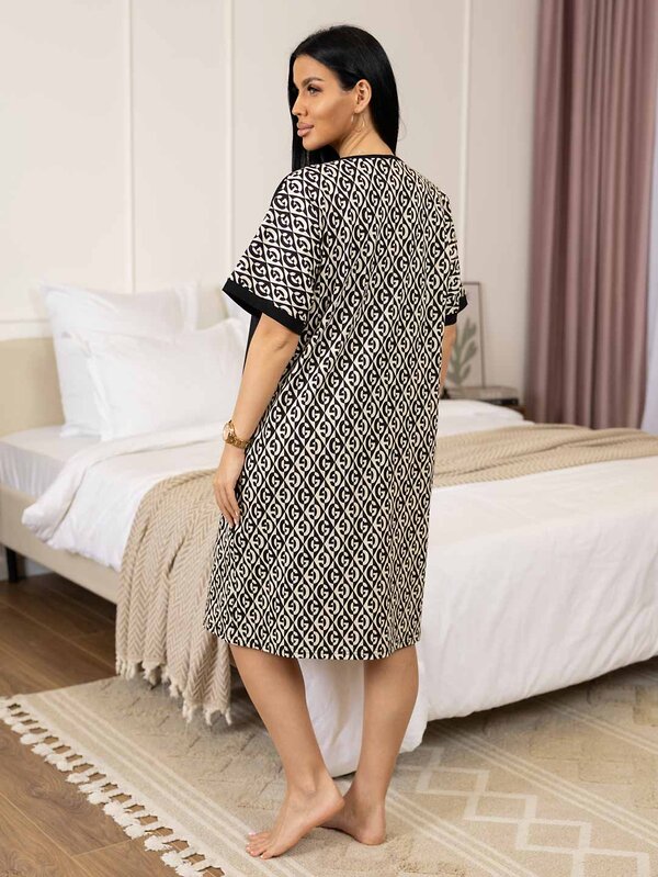 Текс-плюс Халат 580304 НФ-00246124 Черный, бежевый