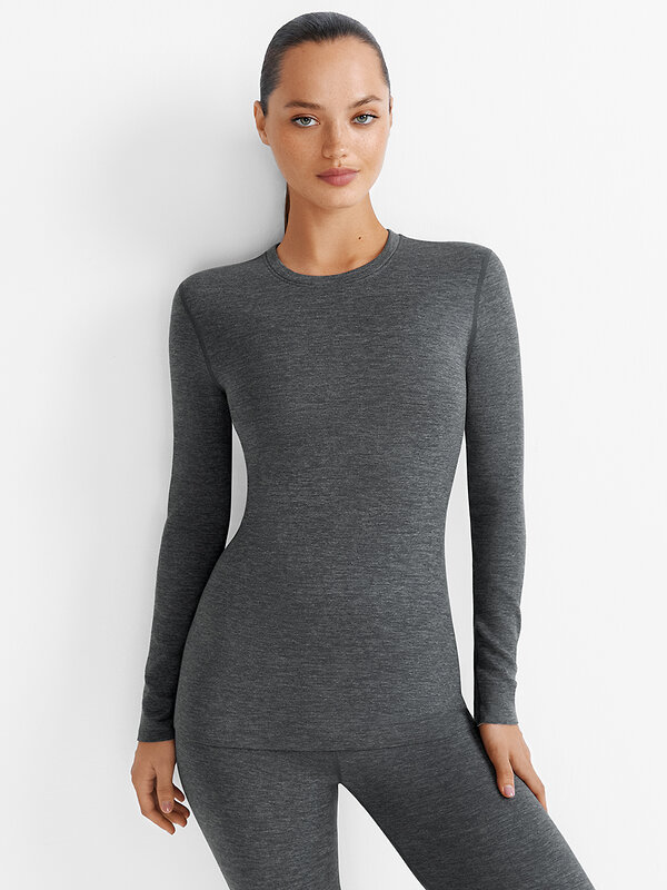 Omsa Лонгслив 580329 OmD 1613T 3D Лонгслив жен. "Термо" Grigio (Серый)