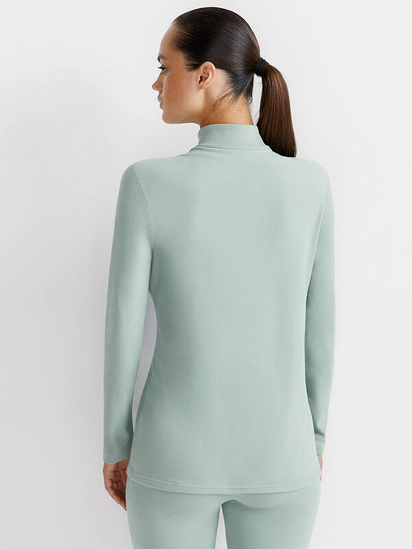 Omsa Лонгслив 580335 OmD 1622T PV Лонгслив стойка молния жен. "Термо" Nero (Черный)