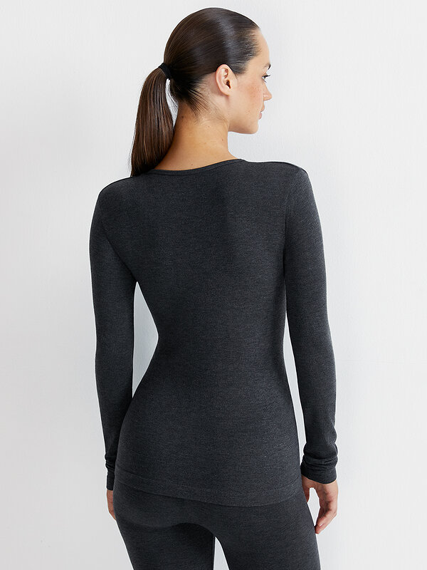 Omsa Лонгслив 580341 OmD 1615T SE Лонгслив жен. "Термо" Grigio Scuro (Серый)