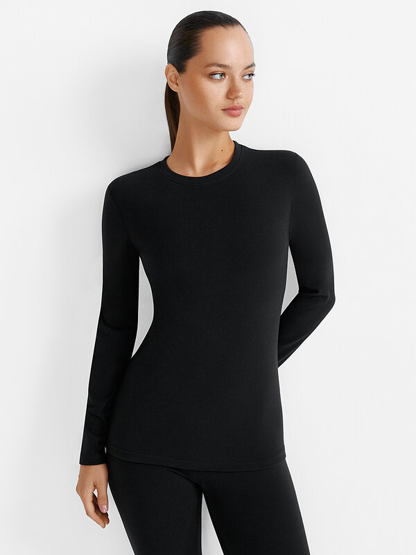 Omsa Лонгслив 580343 OmD 1612T PV Лонгслив жен. "Термо" Nero (Черный)