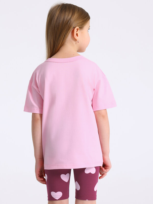 Апрель Комплект 580379 2ДФВ5766804н светло-розовый+светло-розовые сердца на бордовом / Кудрявый единорог