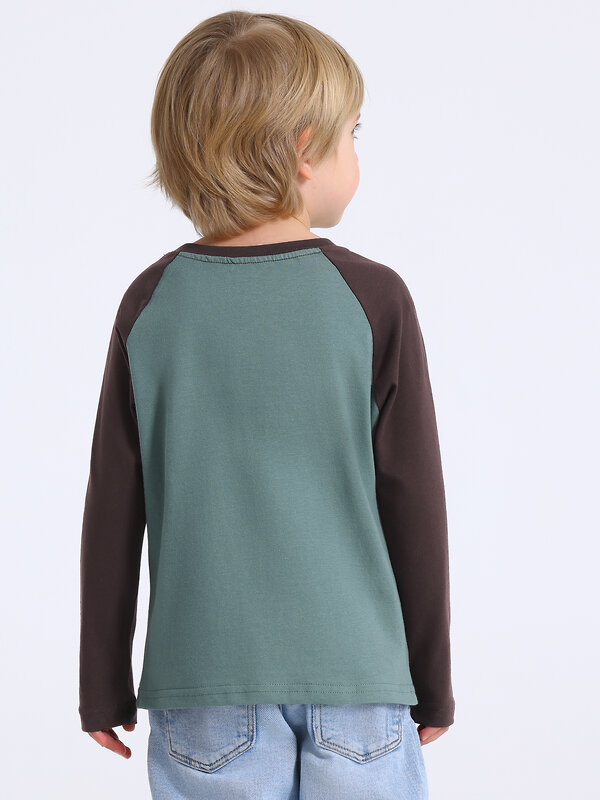 Апрель Лонгслив 580399 1ПДЛД4912001 серо-зеленый+темно-коричневый