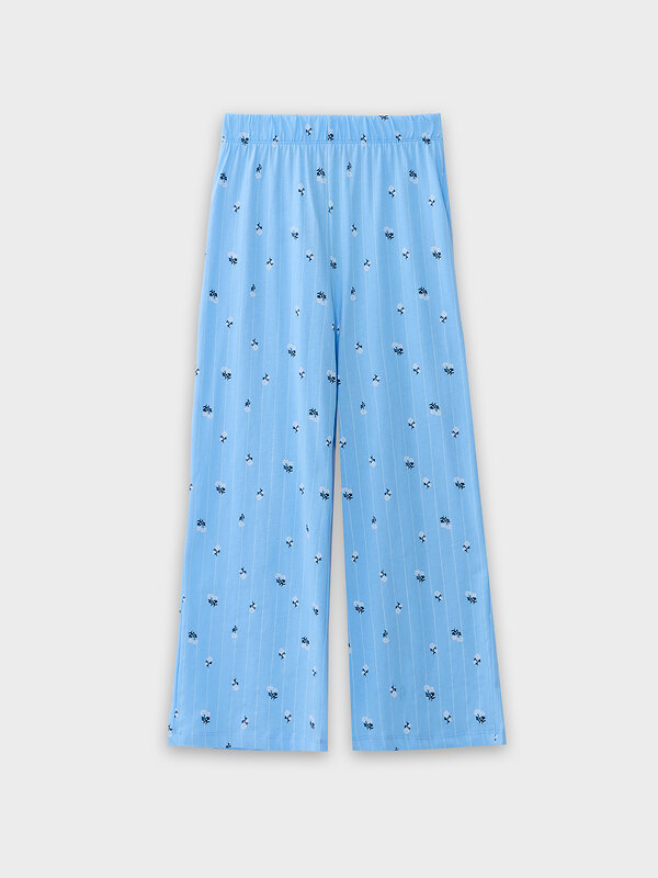 MARK FORMELLE Брюки 580420 587001 цветы на голубой полоске