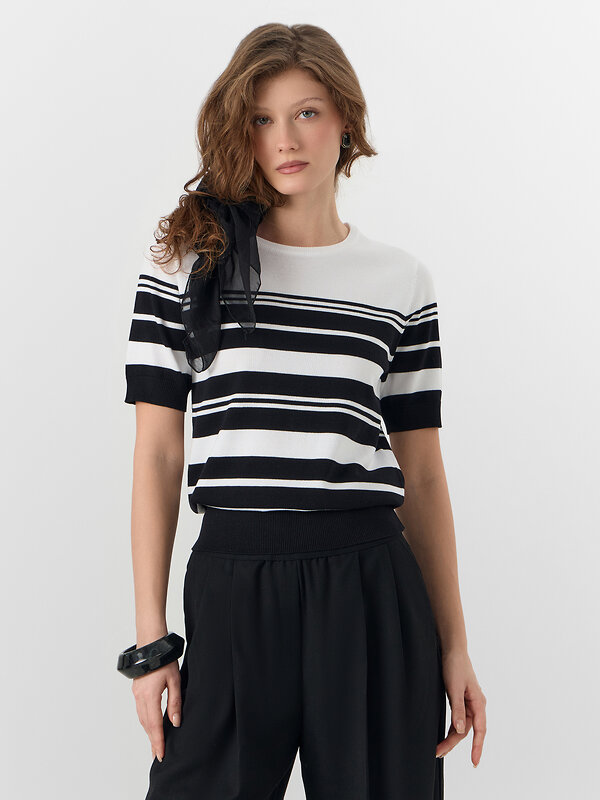 MARK FORMELLE Джемпер 580430 112955 черно -белая полоска