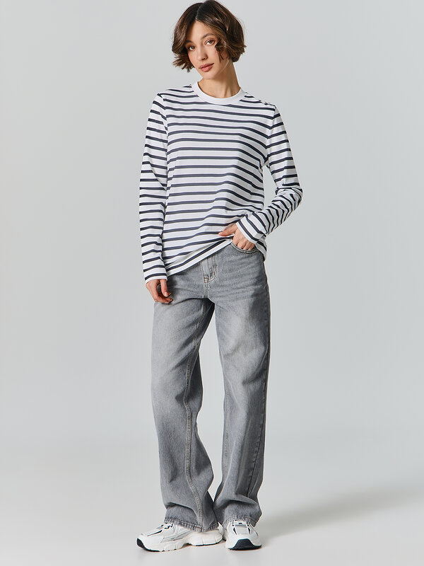 MARK FORMELLE Джемпер 580432 122867 бело -черная полоска