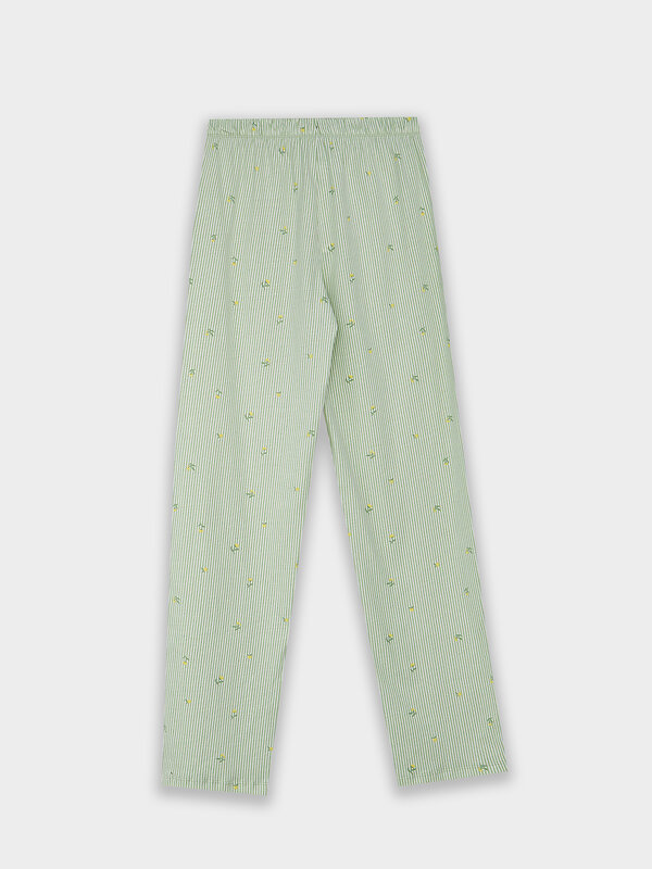 MARK FORMELLE Брюки 580433 532495 цветы на зеленой полоске