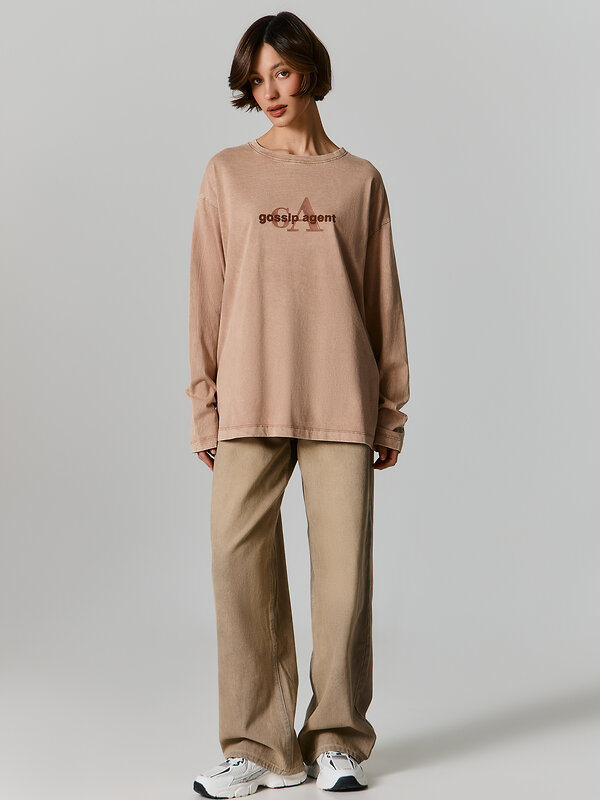 MARK FORMELLE Джемпер 580439 122868 ACID WASH древесный +печать