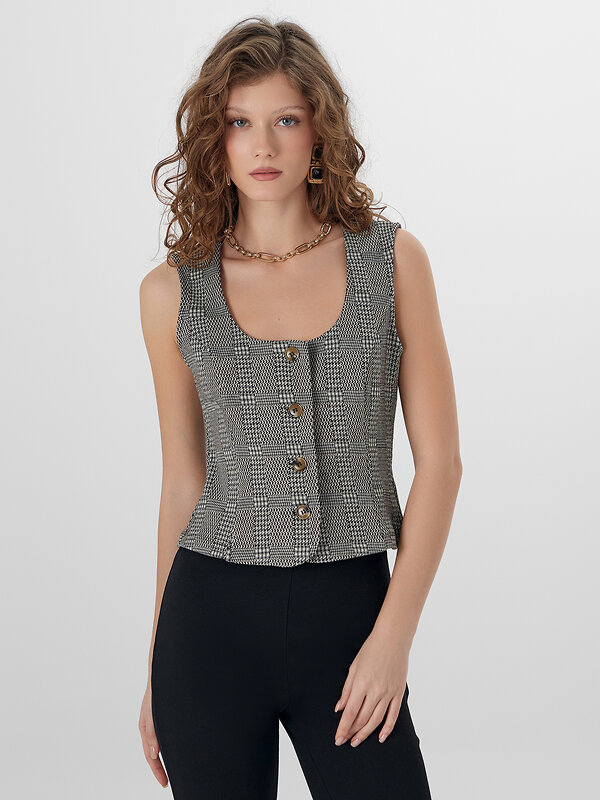 MARK FORMELLE Жилет 580448 172060 коричневая клеточка