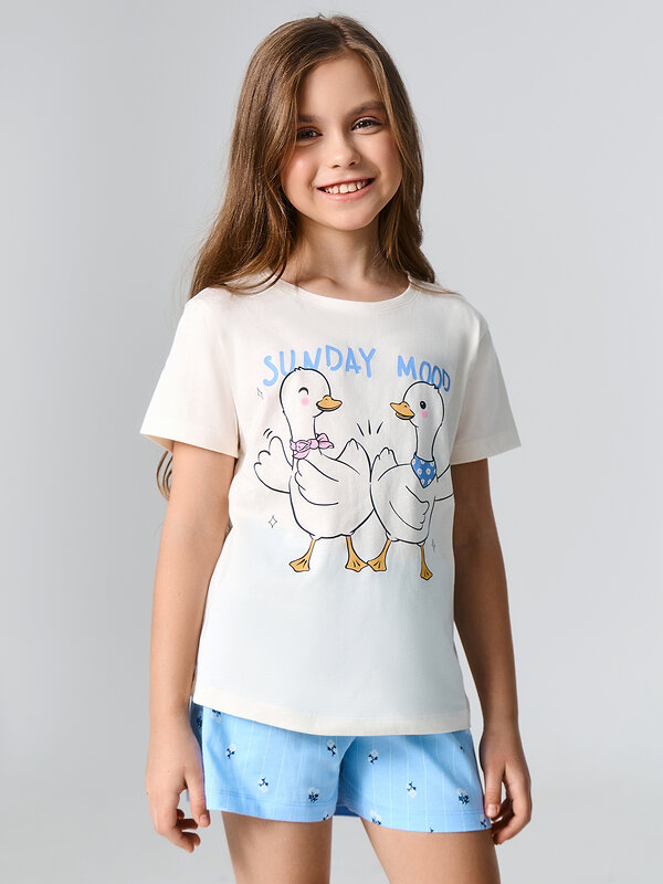 MARK FORMELLE Комплект 580461 567727 молочный +цветы на голубой полоске