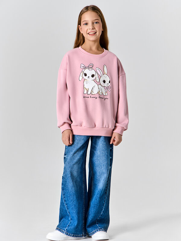 MARK FORMELLE Свитшот 580530 127958 пыльно -розовый +печать