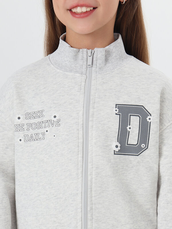 MARK FORMELLE Толстовка 580539 127932 серый меланж+печать2