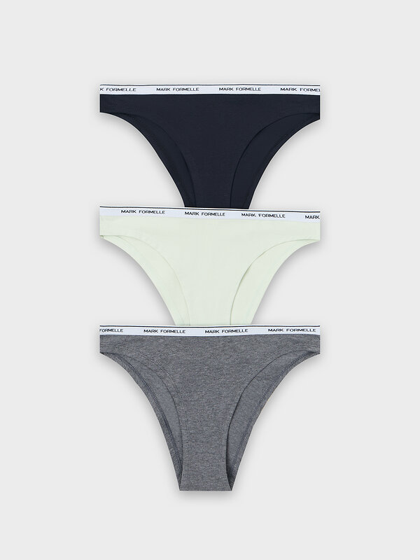 MARK FORMELLE Трусы 580561 412574-1-3 т.серый меланж 4348-F +мятный +черный