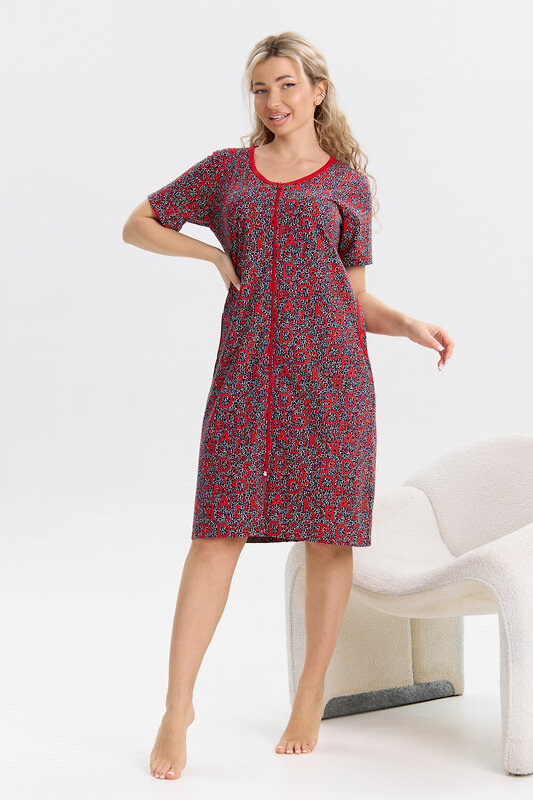 Натали Халат 580595 37000 сине-красный