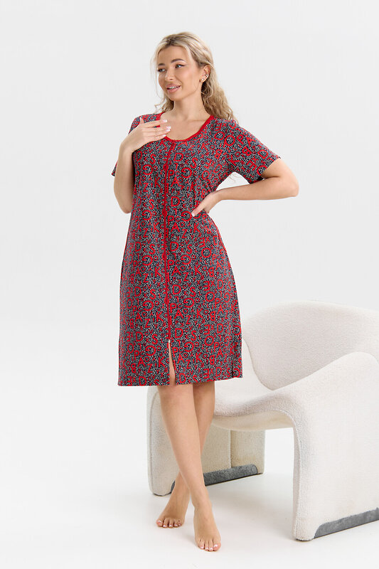 Натали Халат 580595 37000 сине-красный