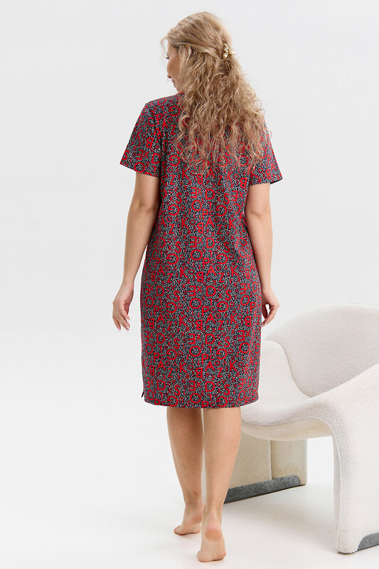 Натали Халат 580595 37000 сине-красный