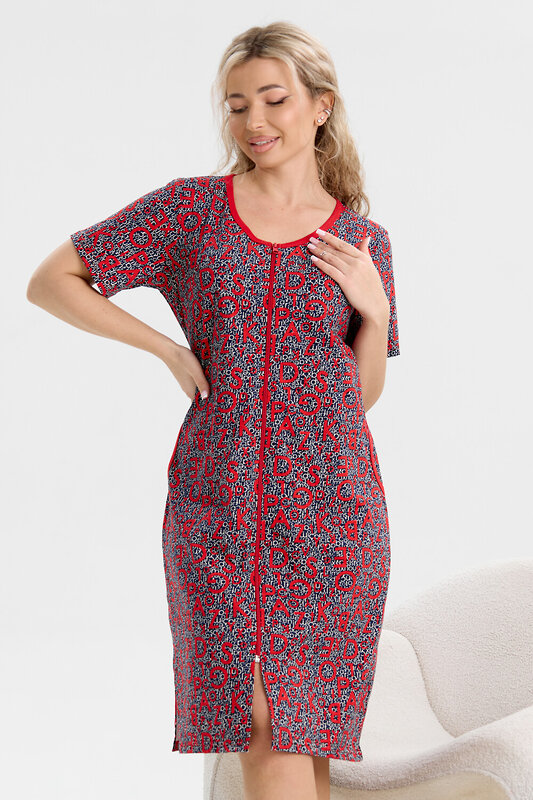 Натали Халат 580595 37000 сине-красный