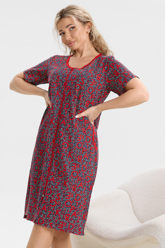 Натали Халат 580595 37000 сине-красный