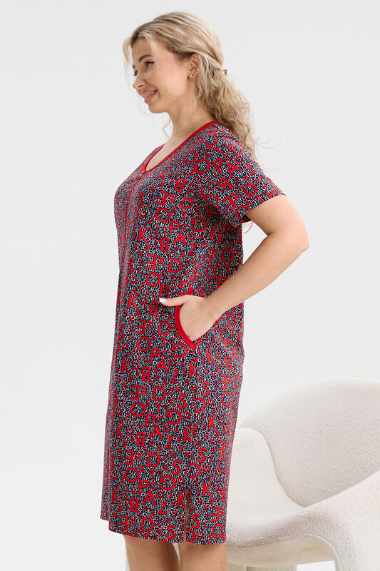 Натали Халат 580595 37000 сине-красный