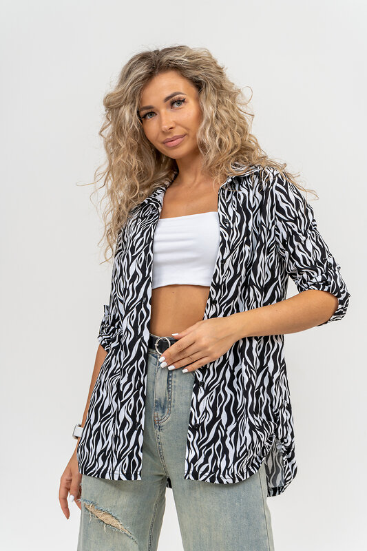 Натали Рубашка 580600 36798 черно-белый