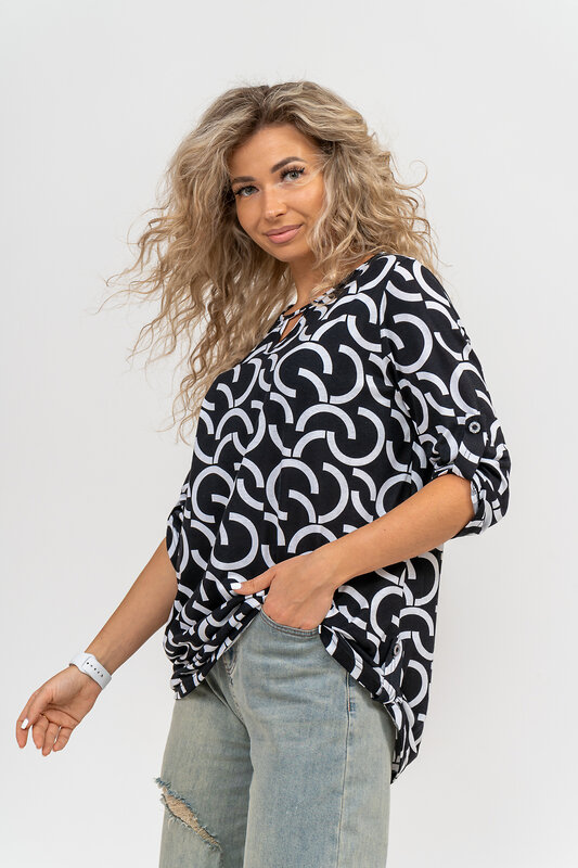 Натали Туника 580607 36791 черно-белый