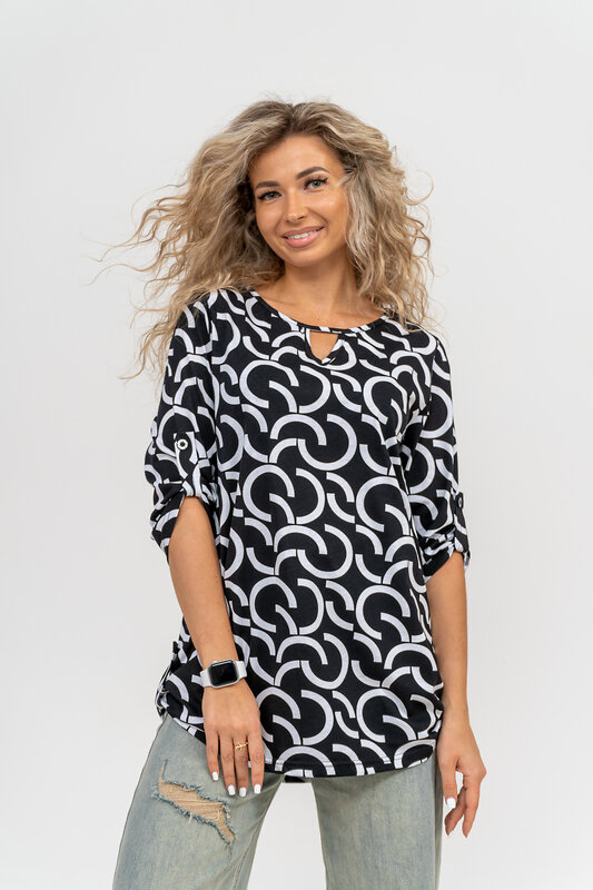 Натали Туника 580607 36791 черно-белый