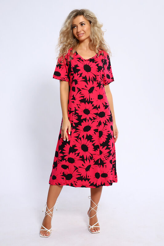 Натали Платье 580609 13231 малиновый