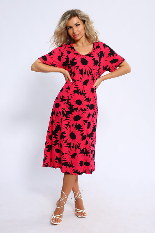 Натали Платье 580609 13231 малиновый