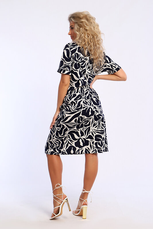 Натали Платье 580626 13224 сине-белый